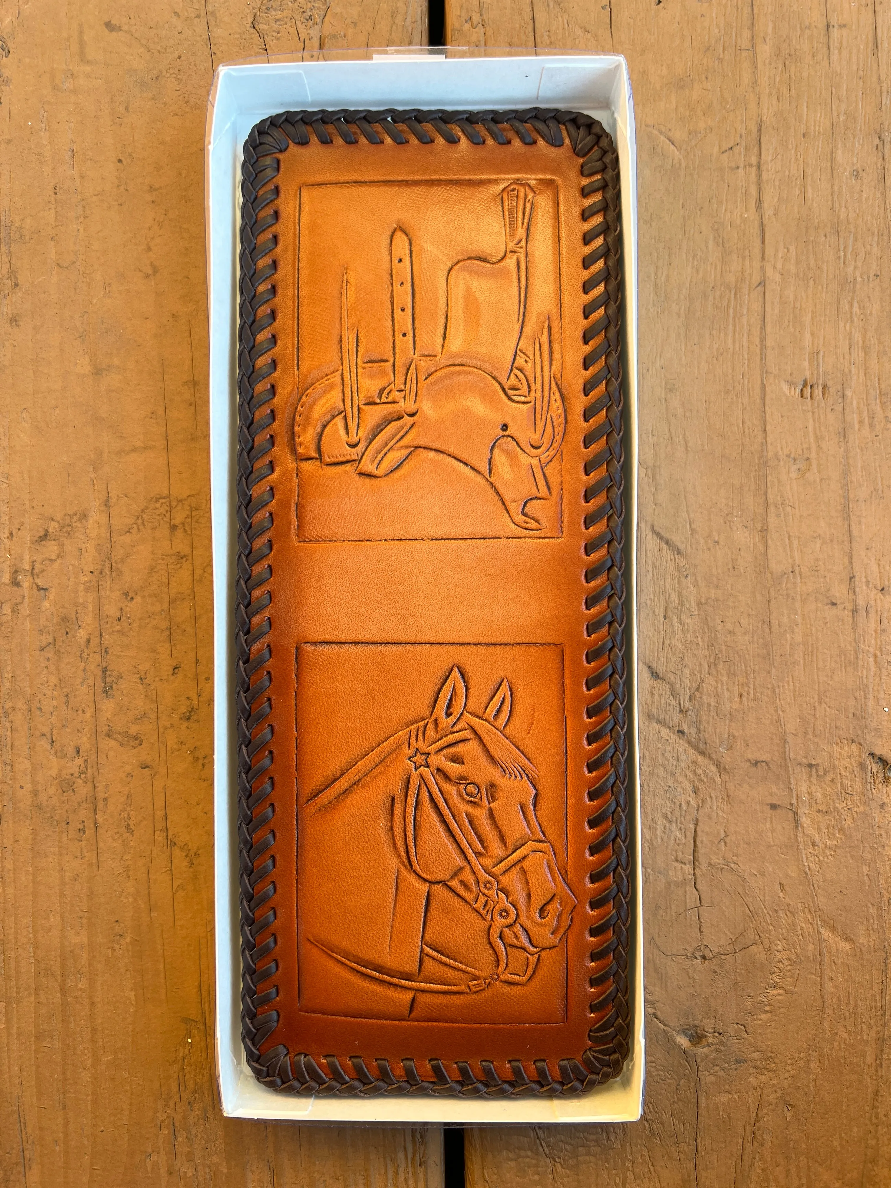 Multiple Brenneman's Hand Tooled Leather Bifold Wallets 400