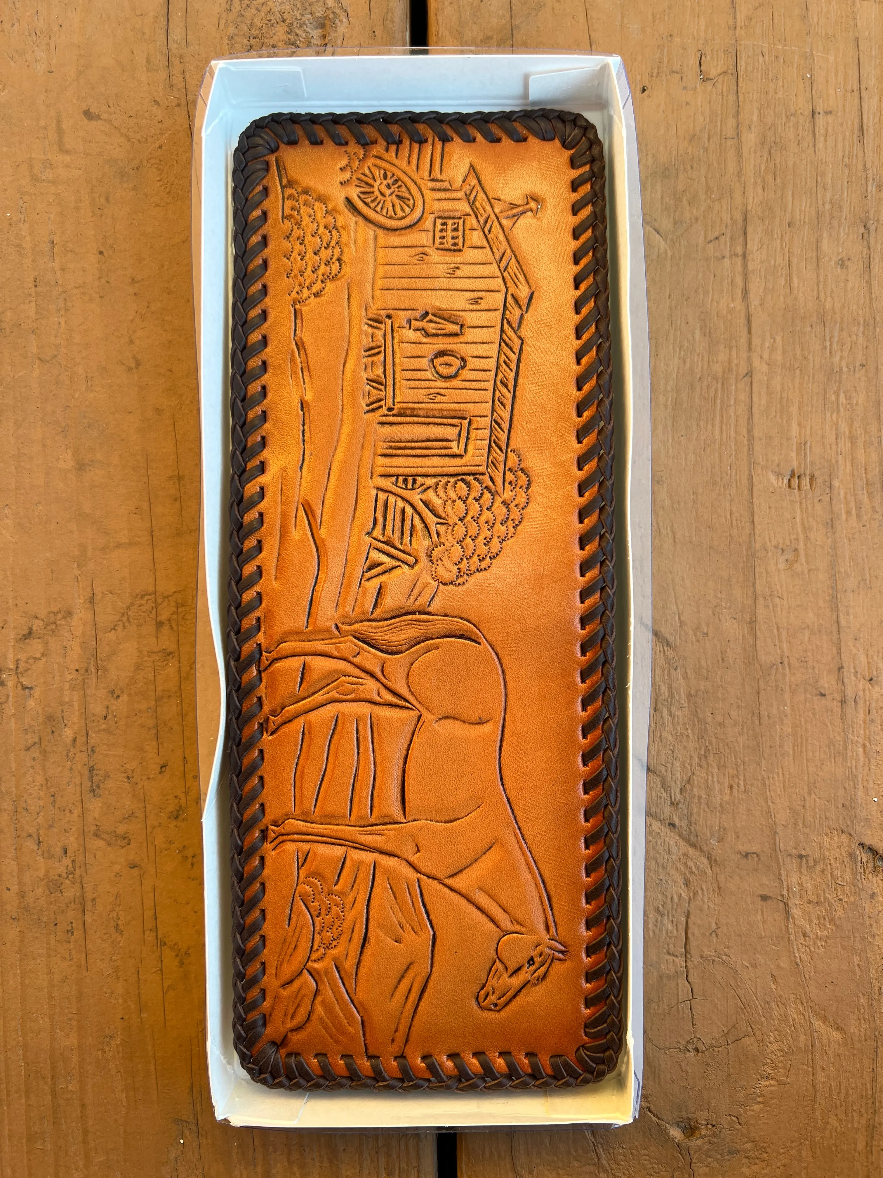 Multiple Brenneman's Hand Tooled Leather Bifold Wallets 400