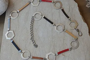 Narrow silver belt