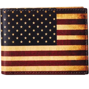 Nocona Men's Vintage USA Flag Bifold Wallet N5416697