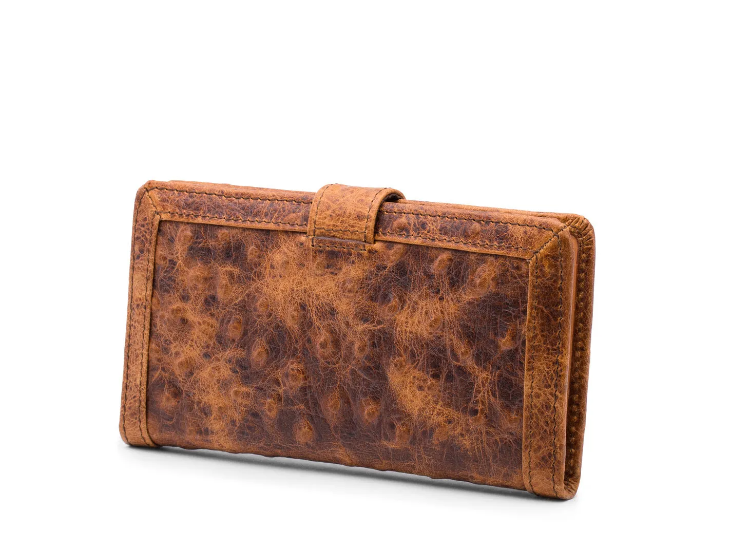 Ostrich Print Slim Credit Case