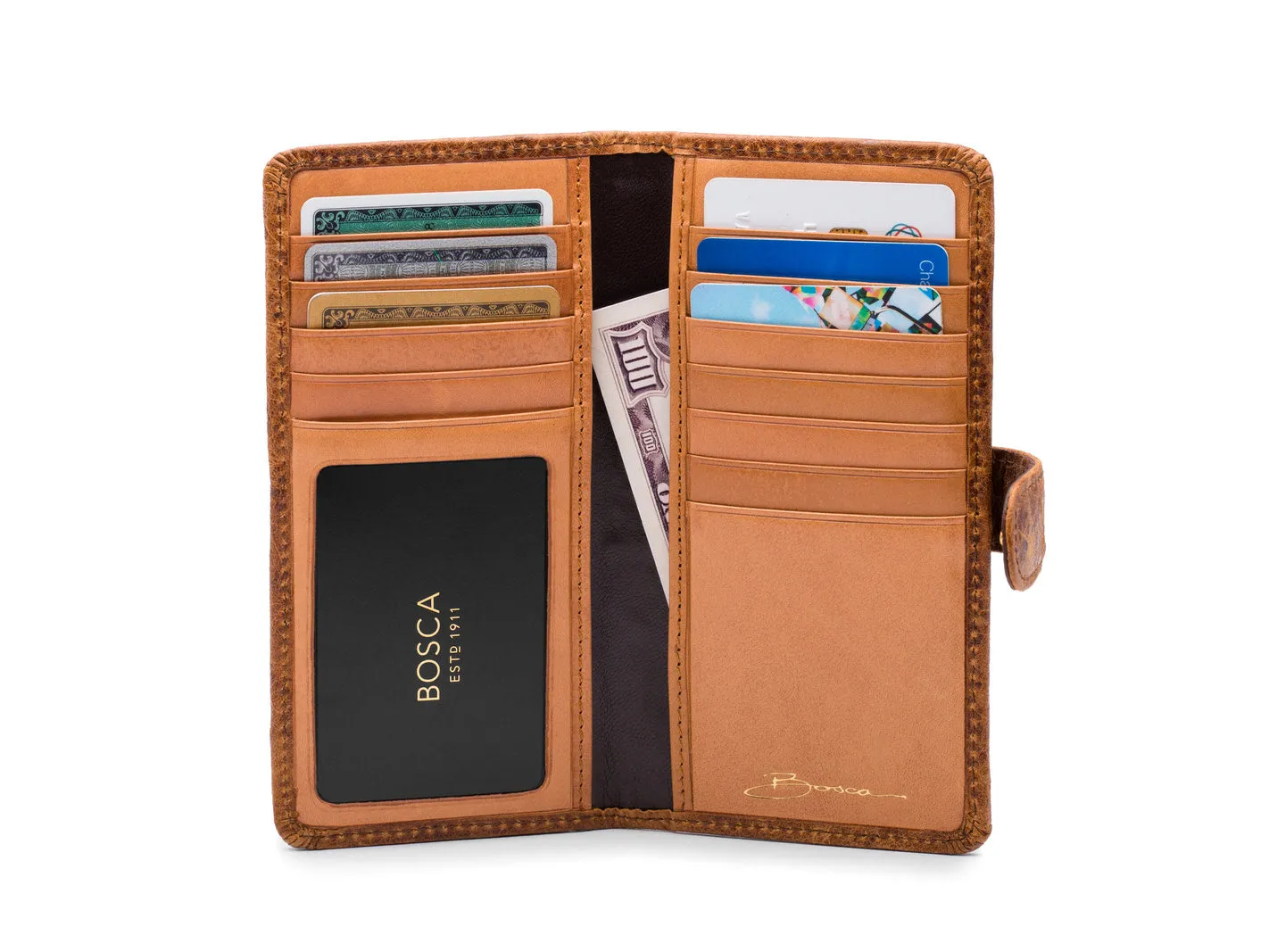 Ostrich Print Slim Credit Case