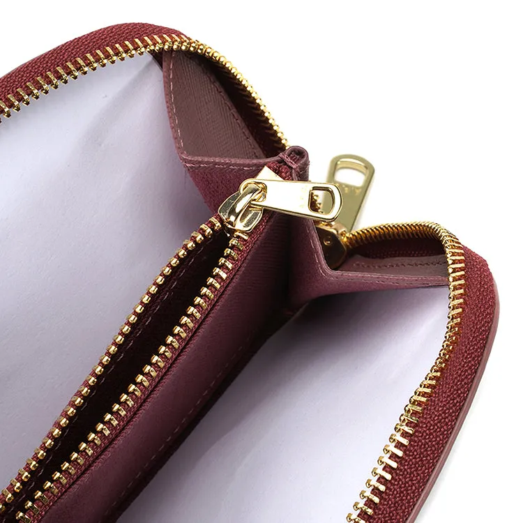 porte-monnaie demi-lune FAE VIEUX ROSE