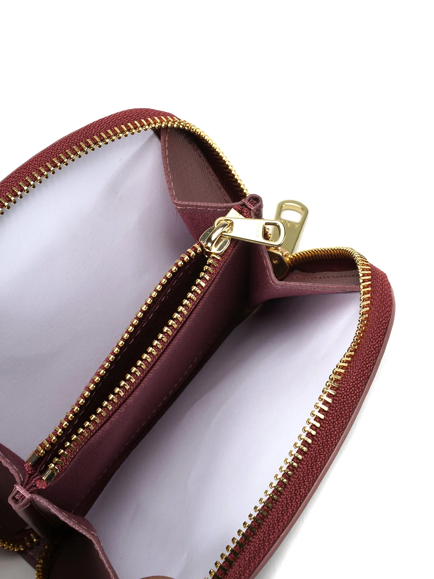 porte-monnaie demi-lune FAE VIEUX ROSE