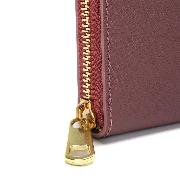porte-monnaie demi-lune FAE VIEUX ROSE