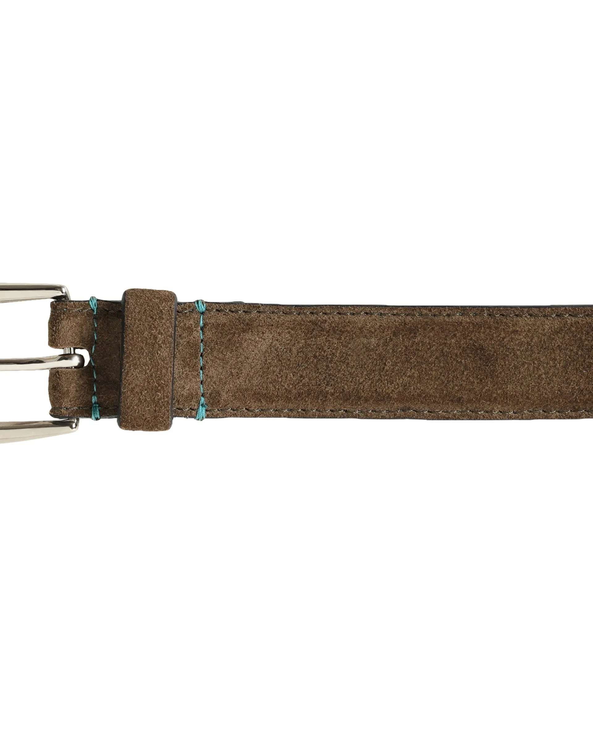 Rare Rabbit Men'S Suedo Olive Belt Leather Fabric Solid