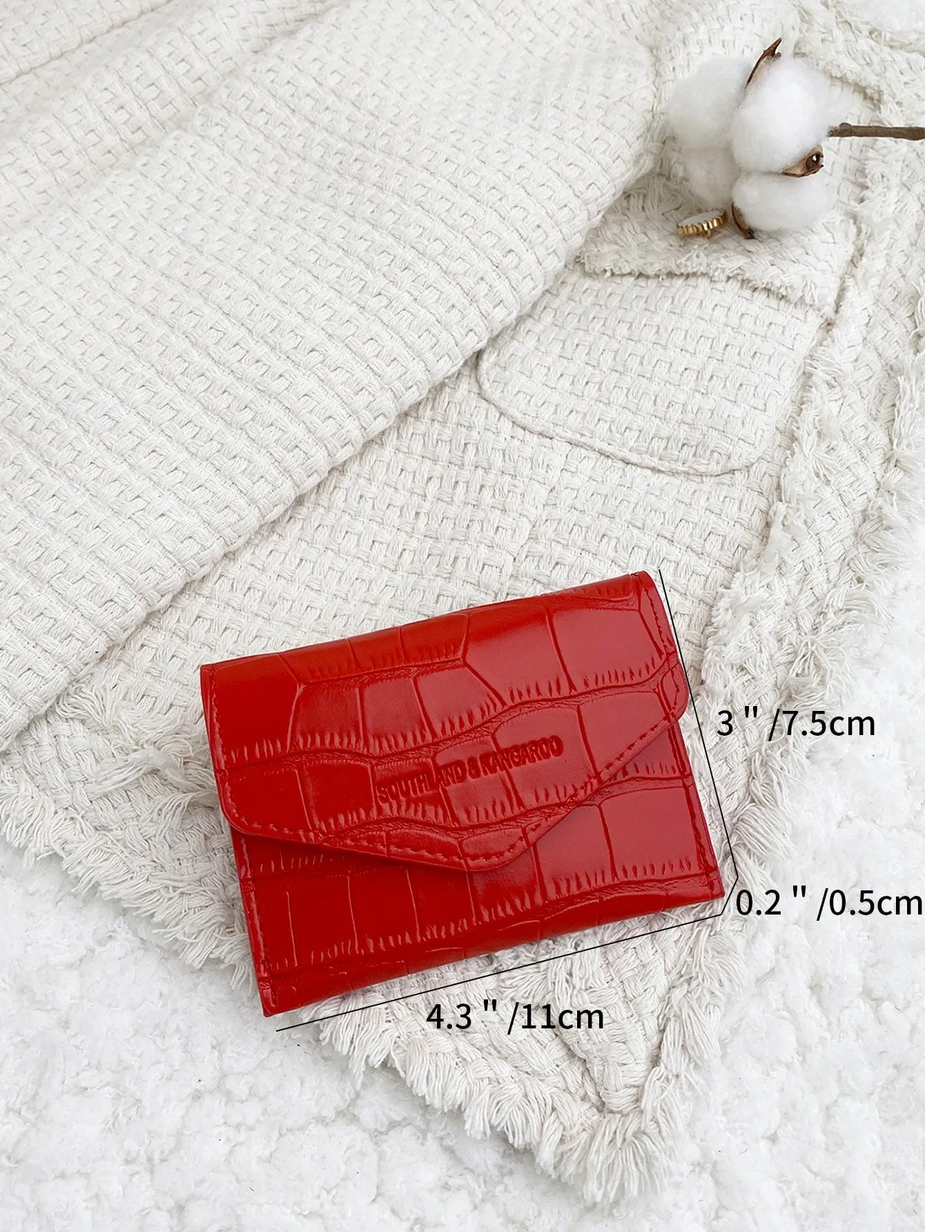 Red Purse Snap Button Coin Purse Small Wallet Card Holder Small Purse Coin Purse