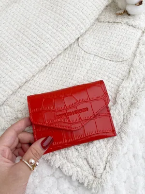 Red Purse Snap Button Coin Purse Small Wallet Card Holder Small Purse Coin Purse