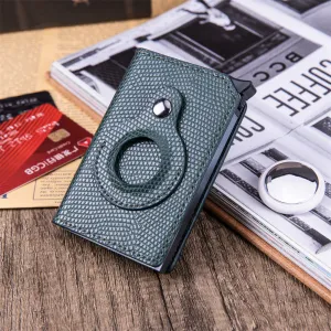 Rfid Card Holder Men Wallets Money Bag Male Black Short Purse Small Leather Slim Wallets Mini Wallets For Air Tag
