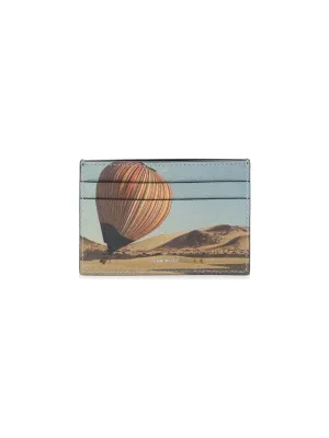 Signature Stripe Balloon Leather Card Holder