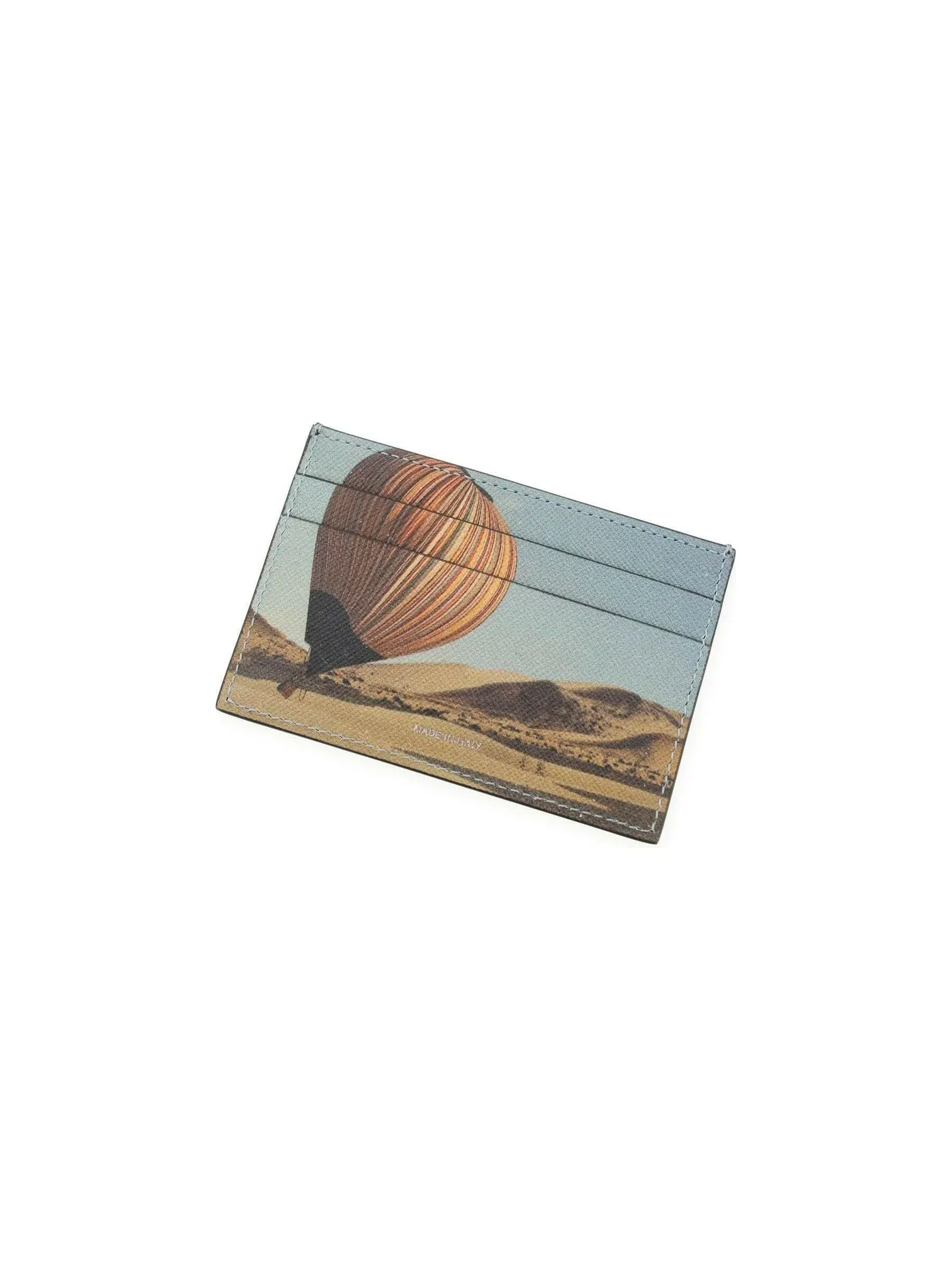 Signature Stripe Balloon Leather Card Holder