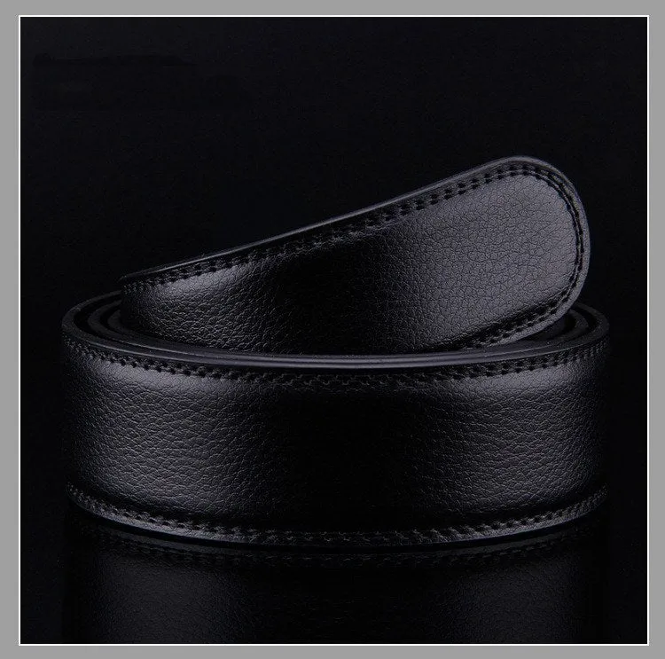 Sleek Black Buckle Leather Belt