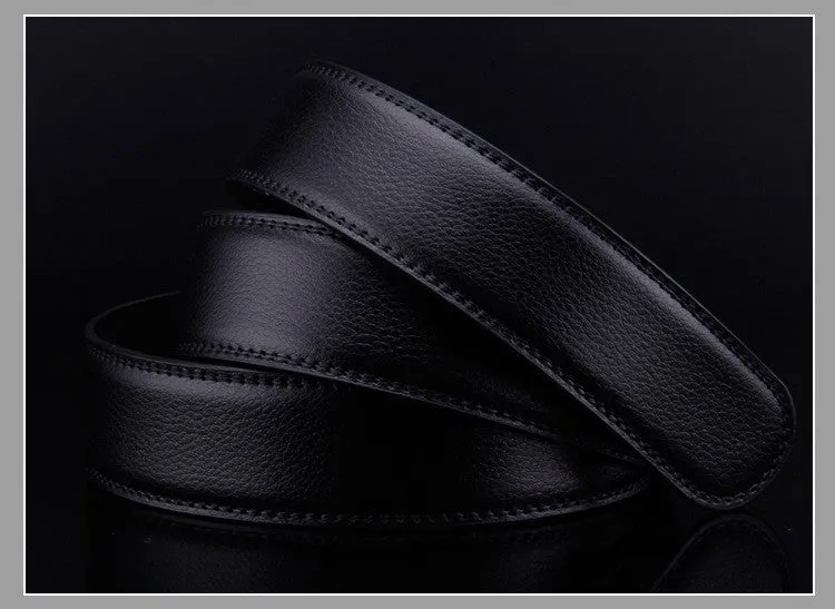 Sleek Black Buckle Leather Belt