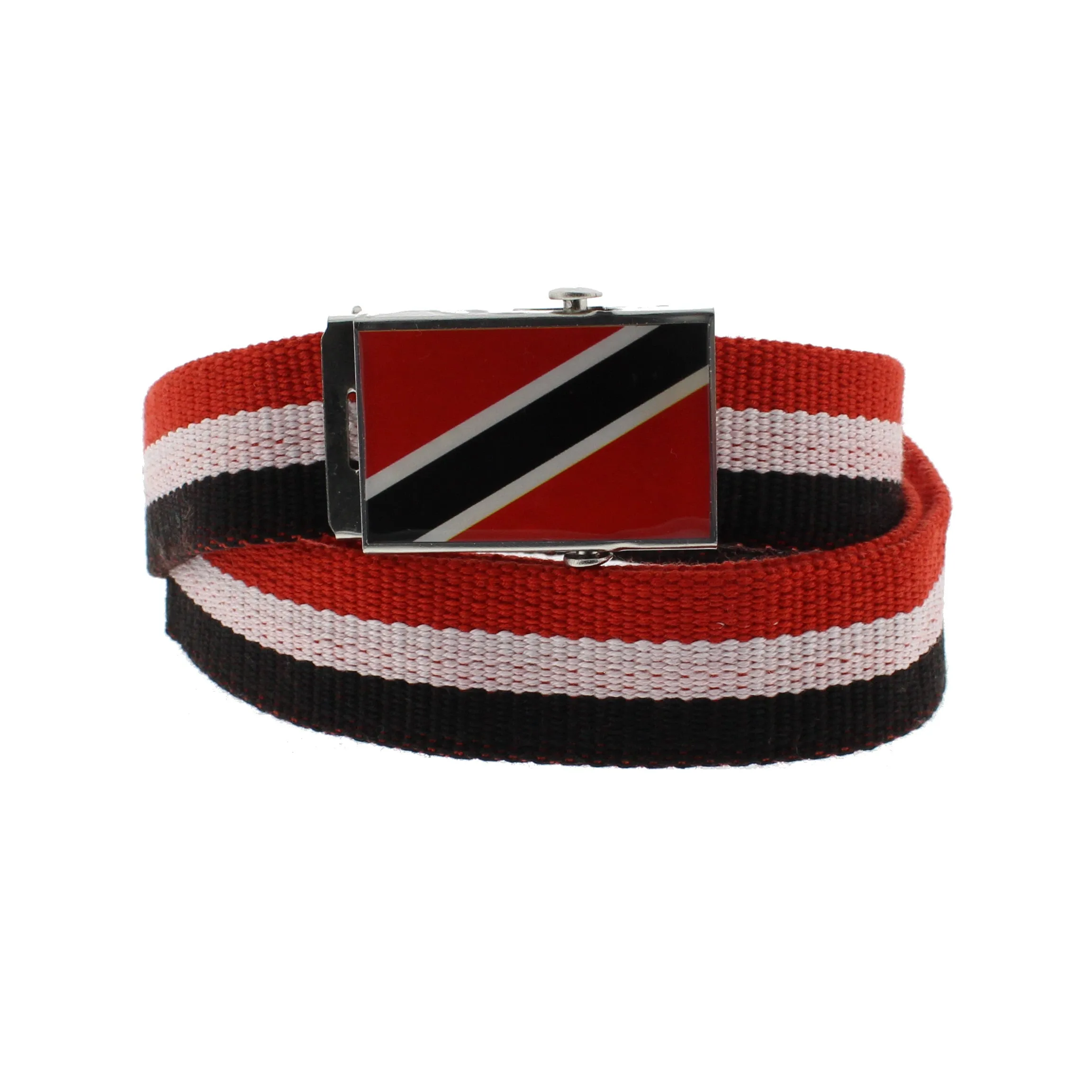 Trinidad & Tobago Canvas Webbing Belt with Slider Buckle (Length - 120cm, Width - 3.8cm)