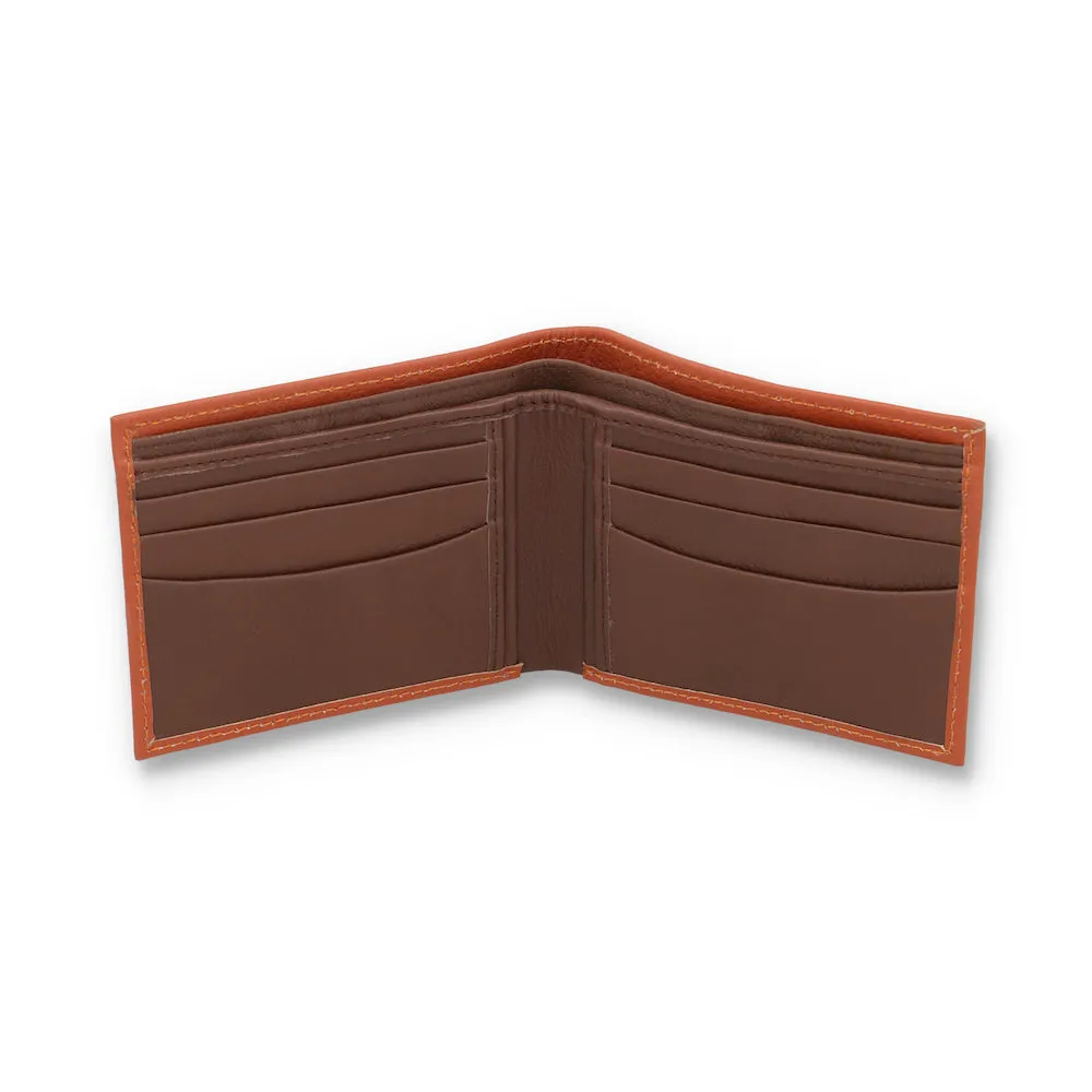 Vallazio Tan Bifold Wallet With Brown Highlight