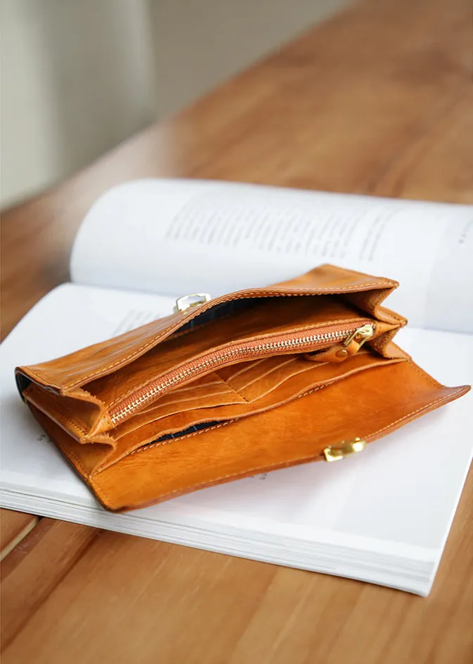 Vintage Womens Leather Wallet Long Wallets For Ladies