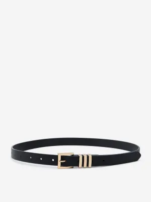 Westside Accessories Black Faux-Leather Belt
