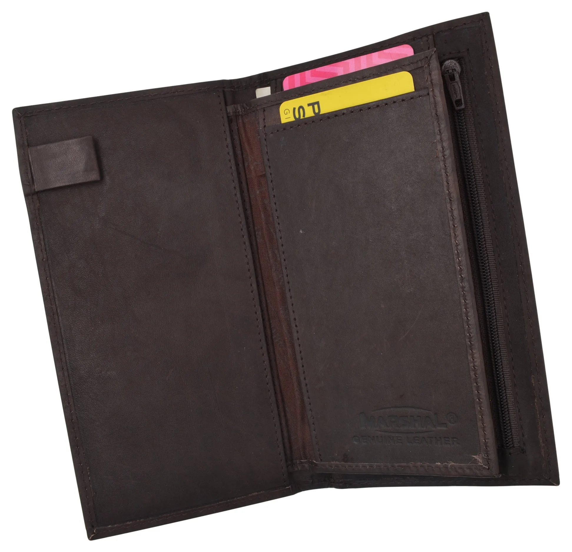 Womens Genuine Leather Checkbook Cover Wallet Organizer with Credit Card Holder for Ladies