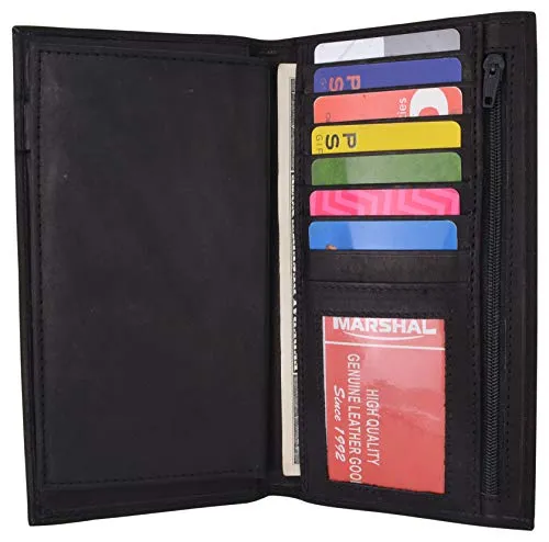 Womens Genuine Leather Checkbook Cover Wallet Organizer with Credit Card Holder for Ladies