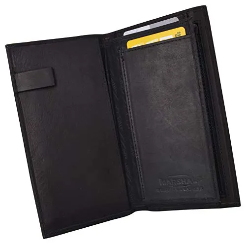 Womens Genuine Leather Checkbook Cover Wallet Organizer with Credit Card Holder for Ladies