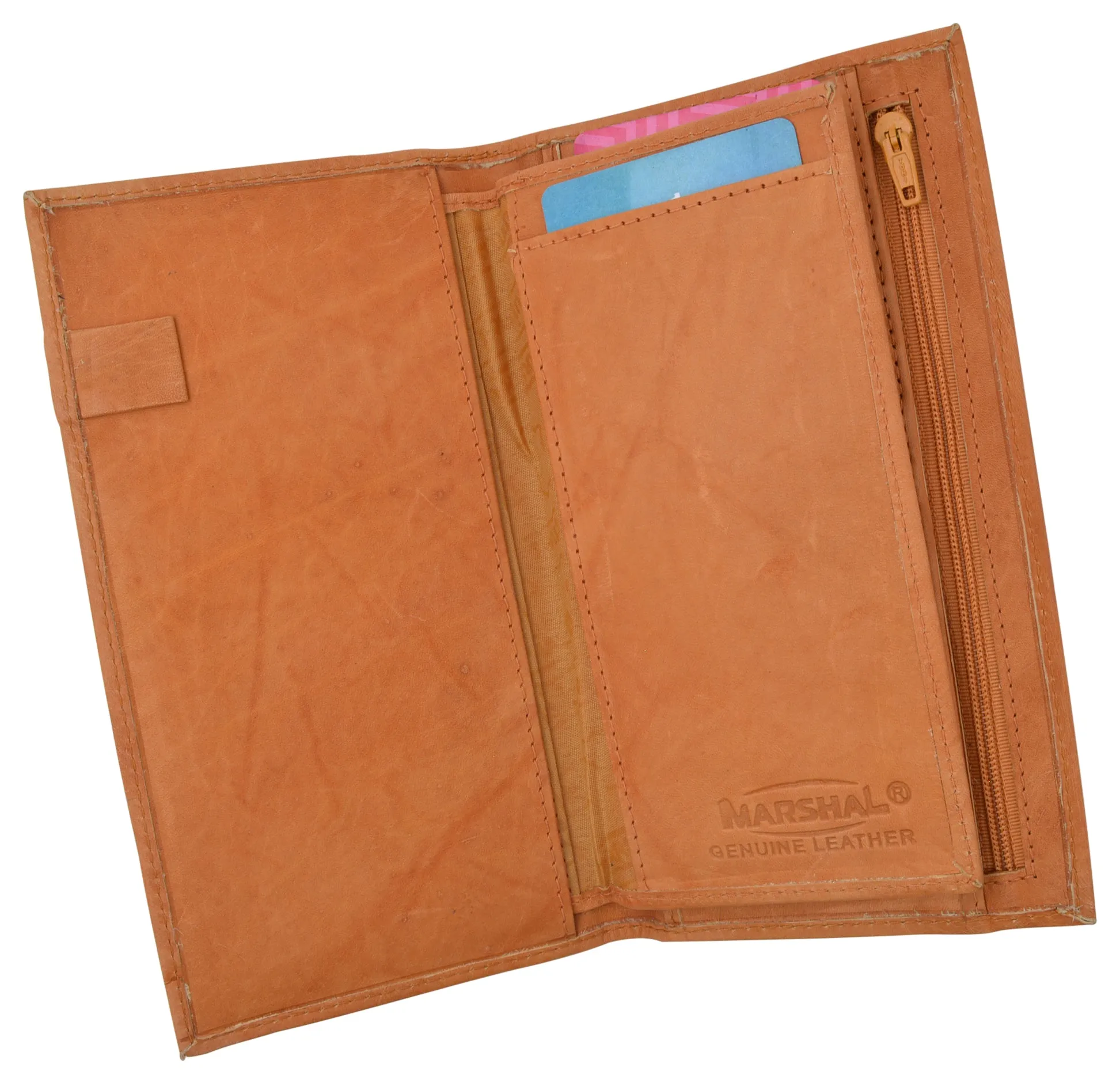 Womens Genuine Leather Checkbook Cover Wallet Organizer with Credit Card Holder for Ladies