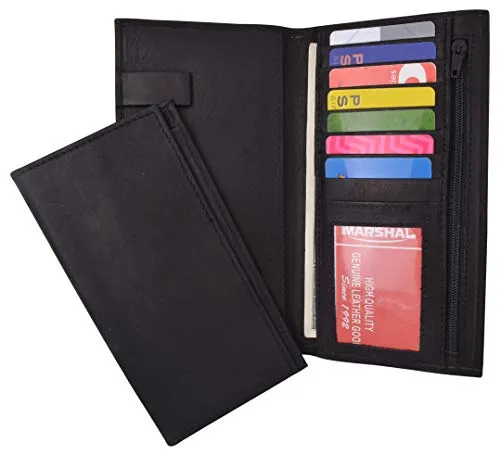 Womens Genuine Leather Checkbook Cover Wallet Organizer with Credit Card Holder for Ladies