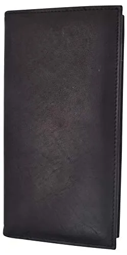 Womens Genuine Leather Checkbook Cover Wallet Organizer with Credit Card Holder for Ladies